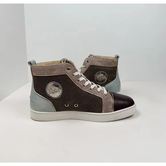 Size 9.5US - Christian Louboutin Multicolor High Top Sneakers Retail $1K!